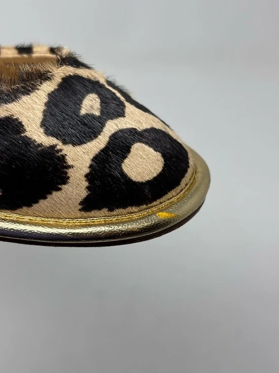 Diane Von Furstenberg Real Calf Hair Animal Print Flats Size 6.5 - Picture 13 of 15